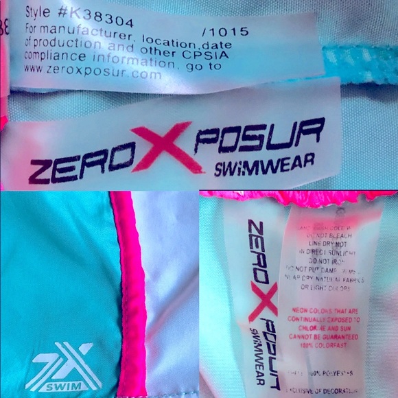 Zeroxposur Swimwear Shorts Girl’s Size 12 Blue - Picture 3 of 12